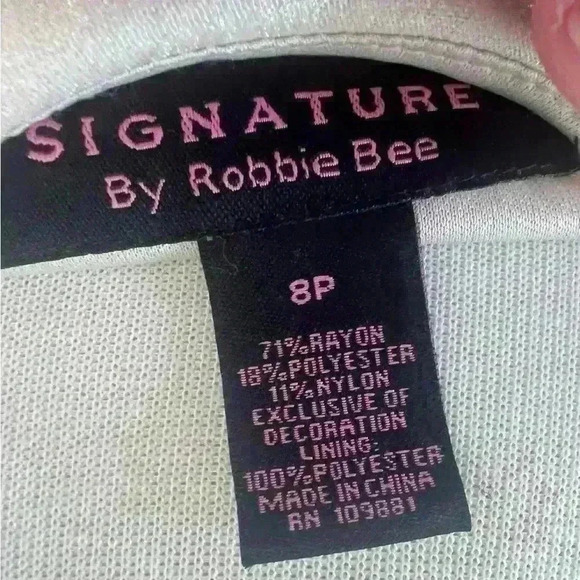 Signature Robbie bee 🐝 Tiered Dress Nude Flutter Sleeveless Beaded Straps - Picture 4 of 6